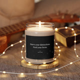 Starve Your Distractions. Feed Your Focus  - Motivational Candle