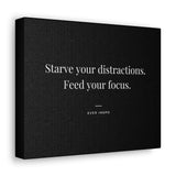 Starve Your Distractions. Feed Your Focus  - Motivational Art